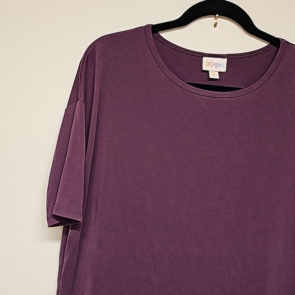 LuLaRoe Irma Modal Tunic in eggplant purple - Picture 2 of 5